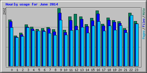 Hourly usage for June 2014