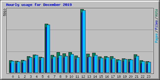 Hourly usage for December 2019