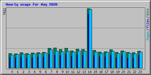 Hourly usage for May 2020