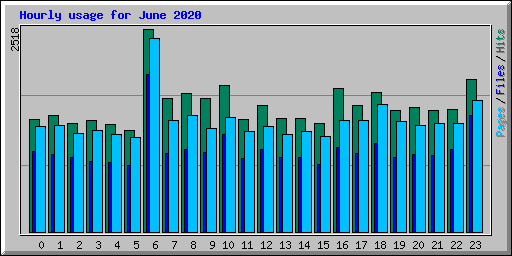 Hourly usage for June 2020