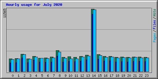 Hourly usage for July 2020